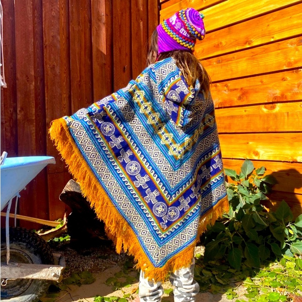 100% Alpaca Wool Pancho’s with hoodie